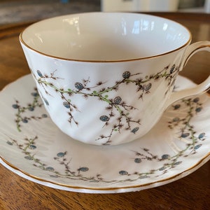 Vintage Royal Grafton “Pinewood” teacup and saucer set