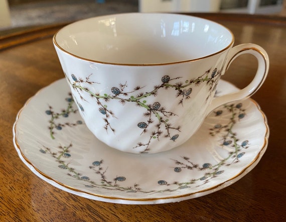 Vintage Royal Grafton “pinewood” Teacup and Saucer Set - Etsy
