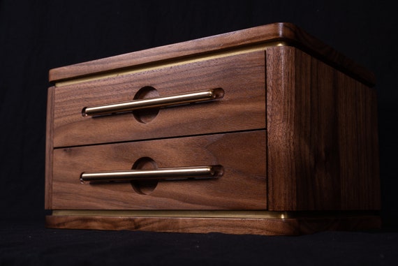 hand made walnut silverware chests