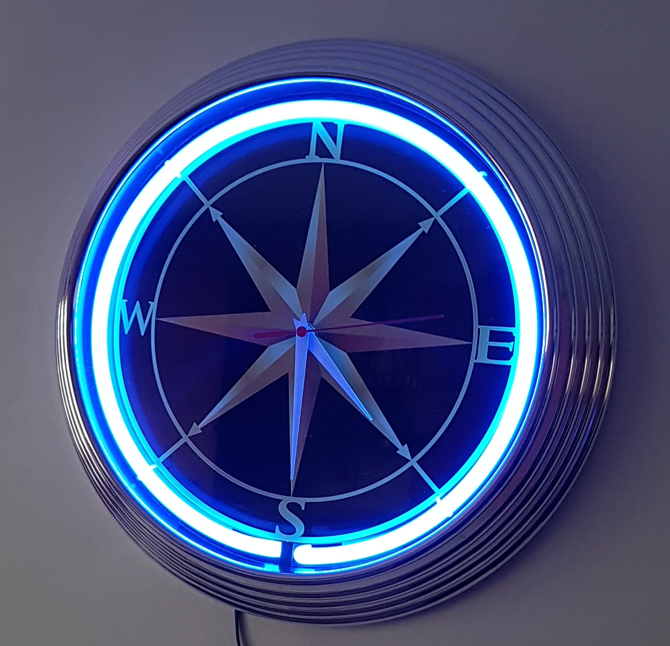 Wall Clock COMPASS North South East West 38 cm Wall Clock Type Etsy