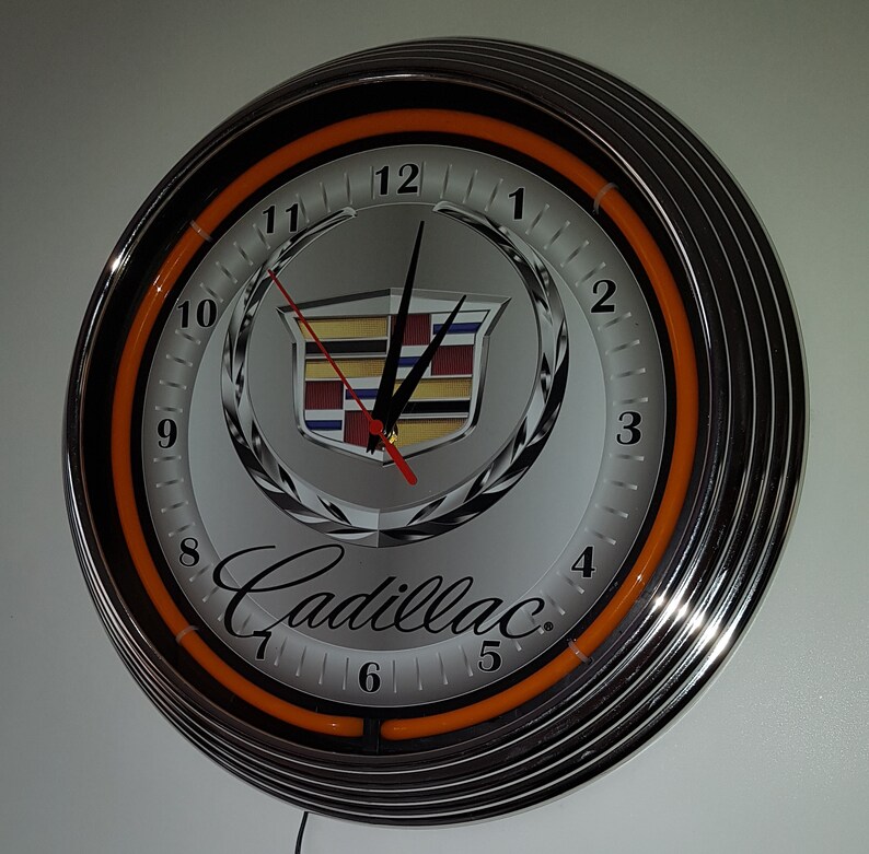 Wall Clock CADILLAC ESCALADE SIGN 38 cm Wall Clock Illuminated Etsy