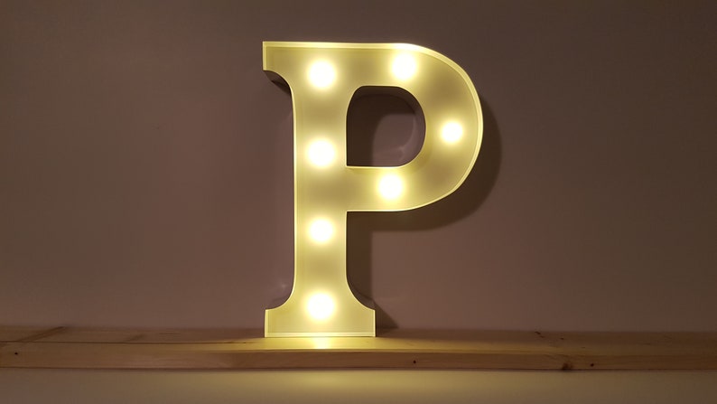 P Alphabet Buchstabe Weiss Marquee Letter Lights White Led Etsy