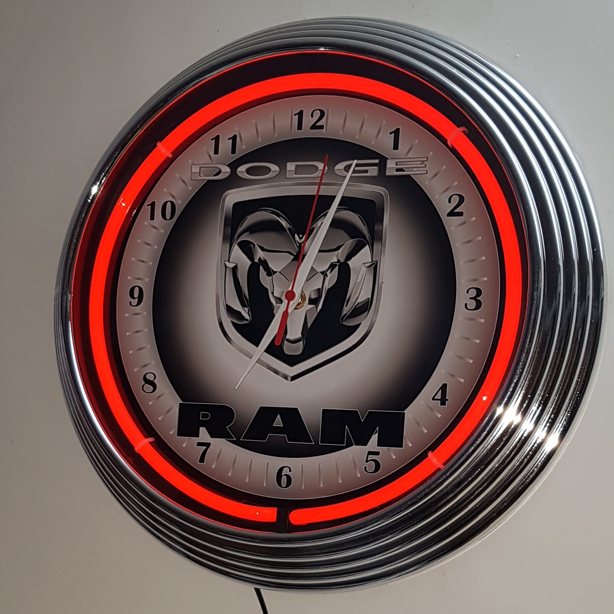 Wall Clock DODGE RAM SIGN 38 cm Wall Clock Illuminated Neon Etsy