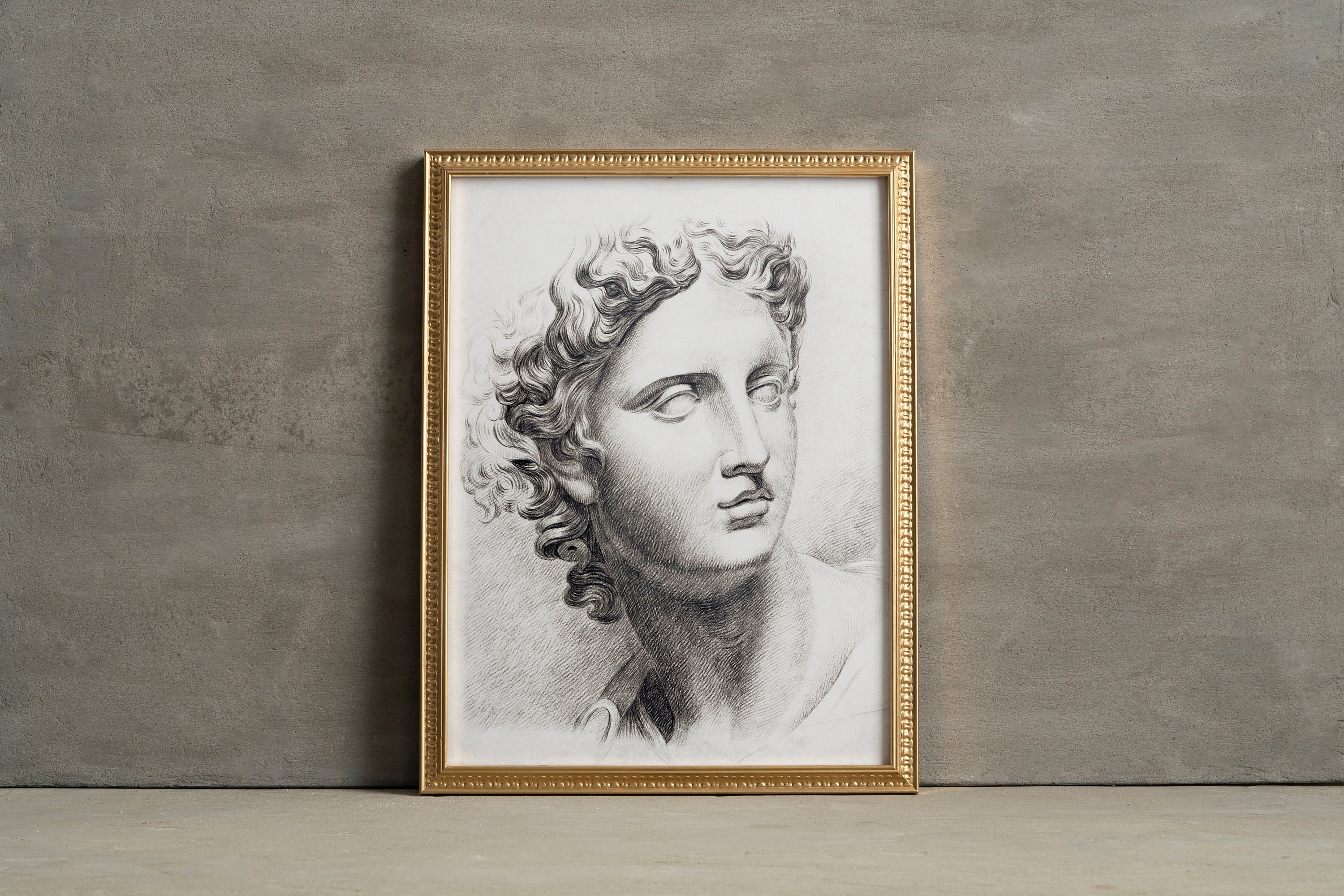 Buy Greek Sculpture Pencil Sketch: Dark Academia Art Print