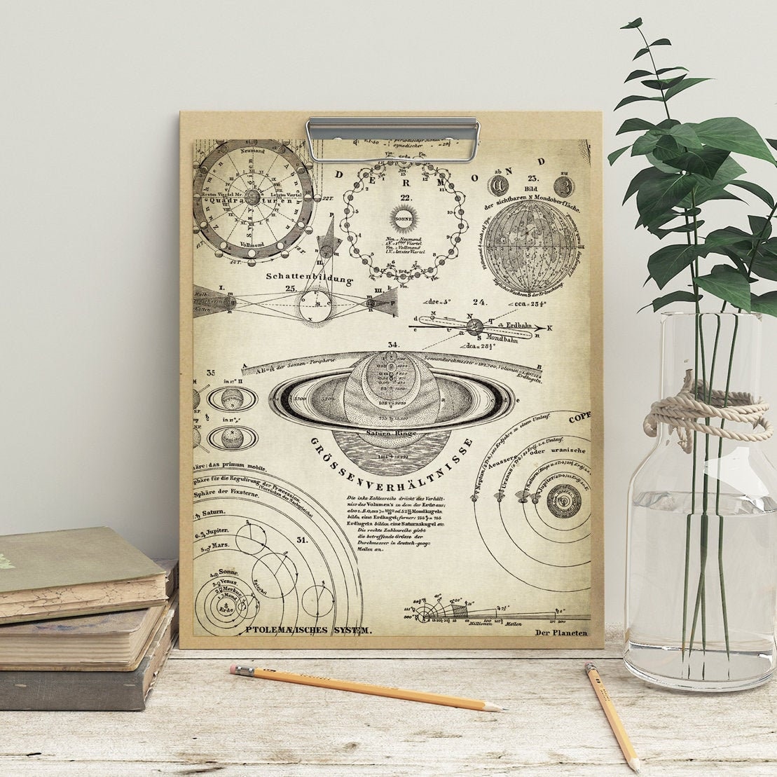 Astronomy Print, PRINTABLE Vintage Illustration, Ptolemy System Spheres ...
