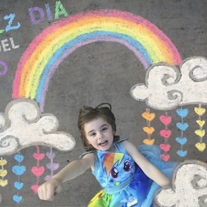 Sidewalk Chalk digital Backdrop