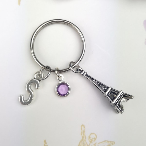 Eiffel tower keychain, personalized gift, paris keyring, travel gift, Paris lover, France symbol, world travel gift, small gift