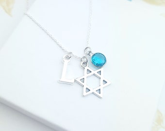Star of david necklace, jewish star necklace, magen david necklace, personalized gift, star of david pendant, hebrew necklace, sterling