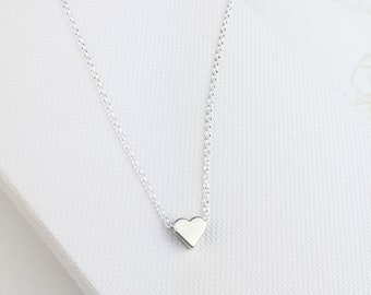 Sterling silver heart necklace, dainty necklace, Christmas gift from daughter, granddaughter gift, teen girl gifts, delicate necklace