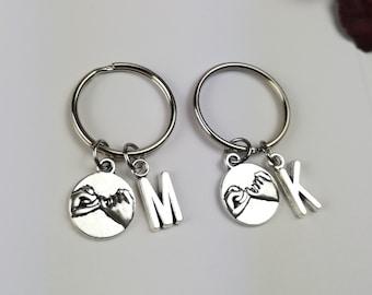 Couples keychain, valentines day gift for girlfriend, pinky promise keychain, promise gift, valentines day, pinky swear keyring