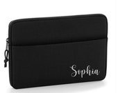 Personalised Laptop Bag, student Gift, Black laptop Case, Initial laptop sleeve, Monogram Document Bag, Custom Computer Bag, macbook 15.6 quot