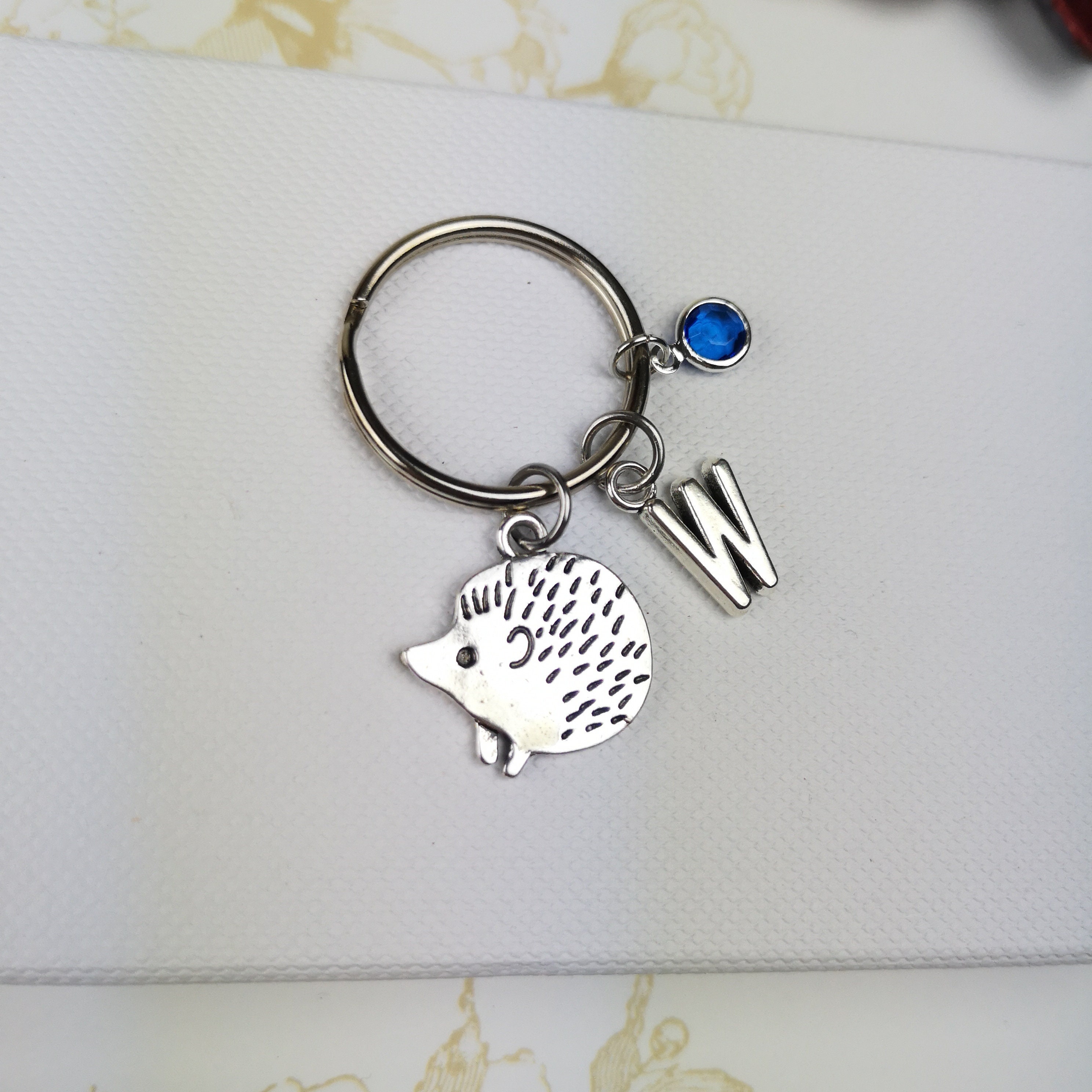Hedgehog gifts hedgehog keyring personalized keychain Etsy