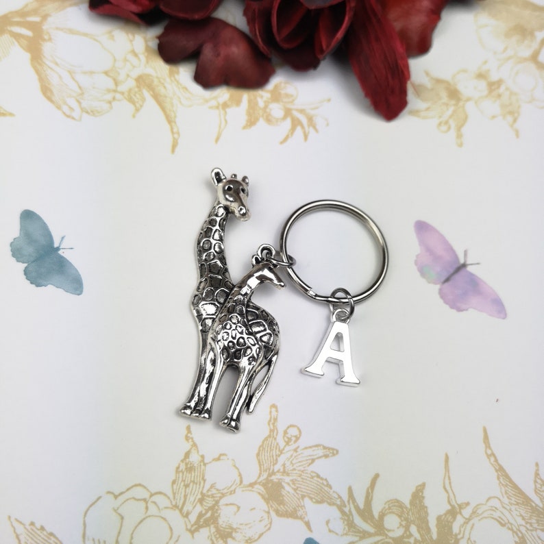 Giraffe Keychain, Giraffe Gift, Personalised Gift, Safari Party, Animal ...