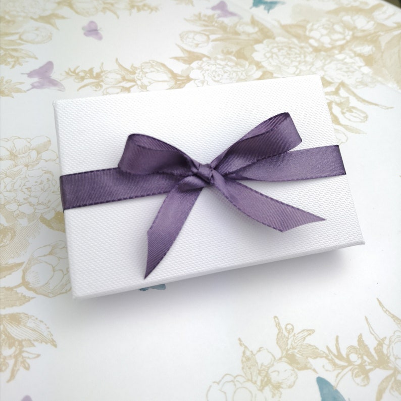 Add a gift box to your purchase, white gift box, gift box with lid, ribbon gift wrap, gift wrapping, Add on only to your order image 1