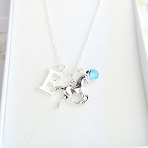 Horse necklace, personalised gift, sterling silver necklace, horse lover gift, equestrian gifts, cowgirl jewelry, horse race, riding school