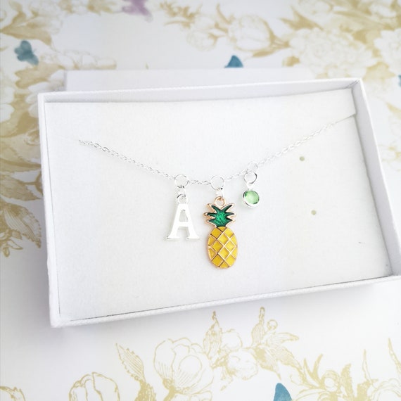 Pineapple Bracelet Pineapple Gifts Personalized Gift Silver