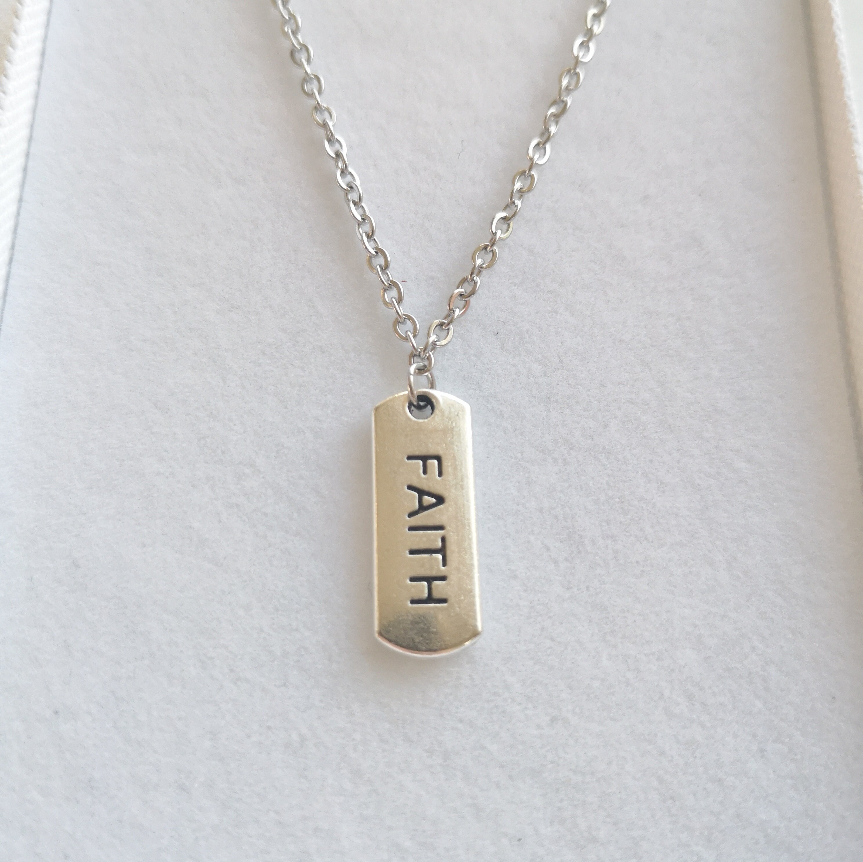 Custom Quote Necklace for Men Message Necklace Stainless Etsy