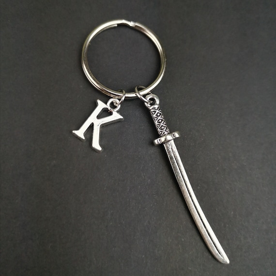 Sword Keychain Katana Sword Fantasy Gifts Personalized Etsy