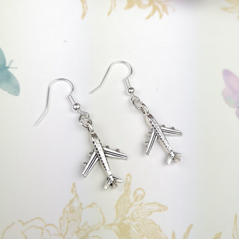 Airplane Earrings Cute Earrings Flight Attendant Gifts Etsy