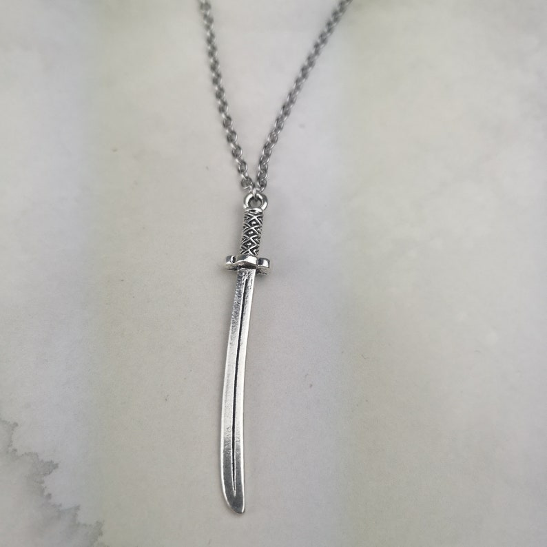 Sword Necklace Katana Necklace Men Necklace Medieval Sword Etsy UK