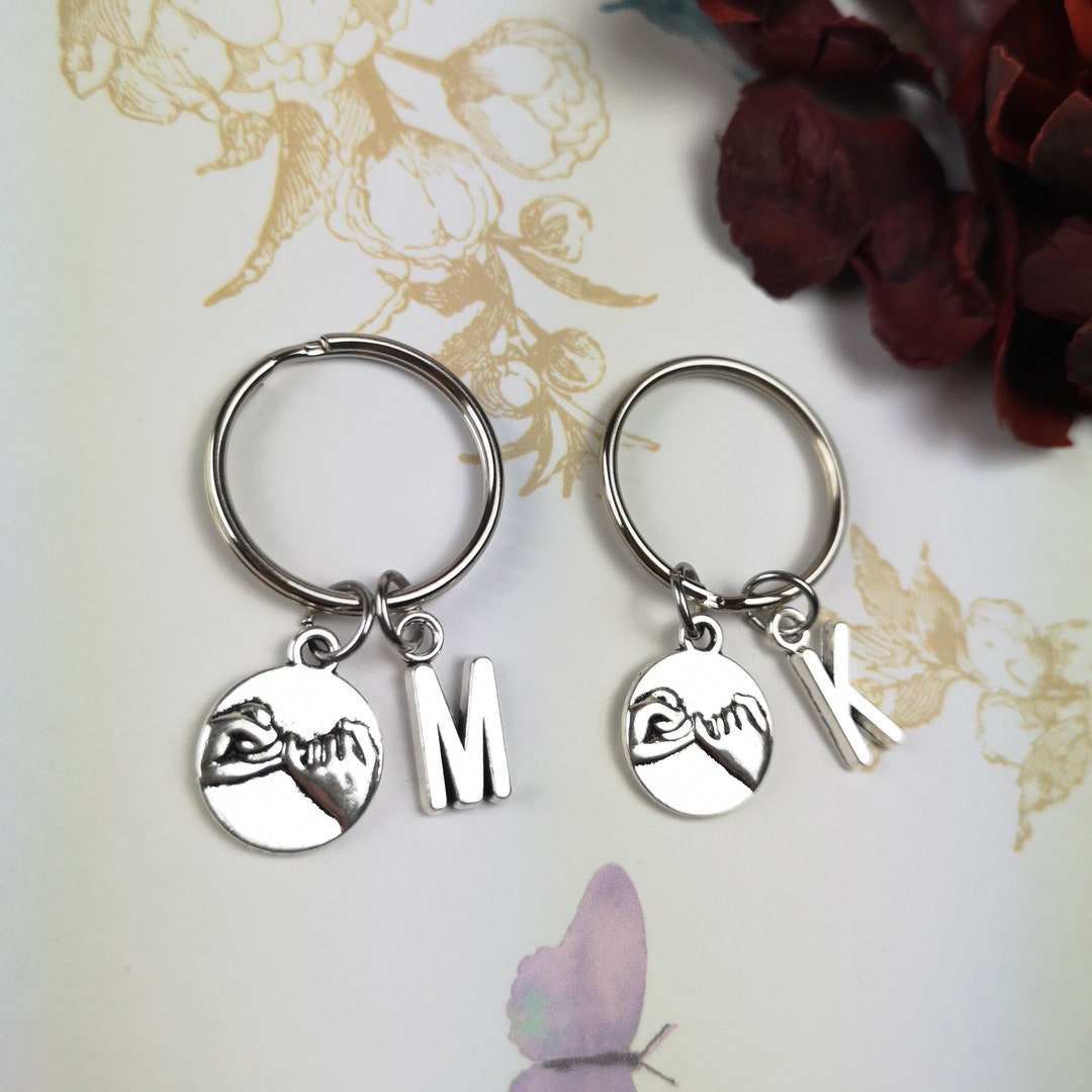 Swear Key Rings Personalized Pinky Promise Keychains, BFF Keyring Set - Etsy