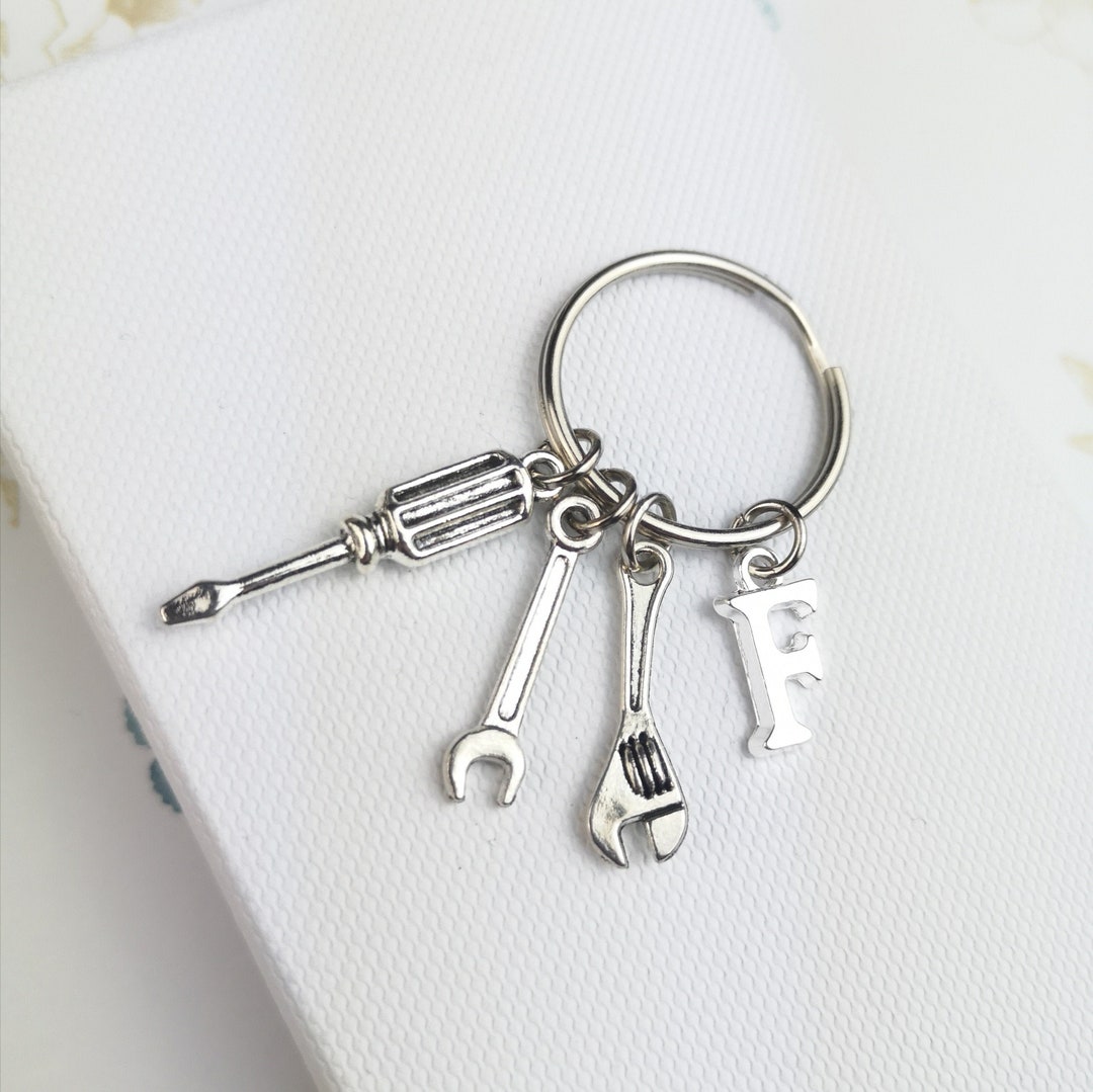 Mechanic Gifts, Workman Gift, Engineer Gifts, Initial Keychain, Tool ...