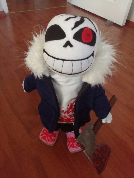 Epic Sans Plush Toy. All Parts of the Doll's Clothes Are 