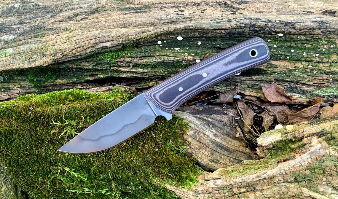Fixed Blade Knife 1095 High Carbon Steel with Hamon Etsy