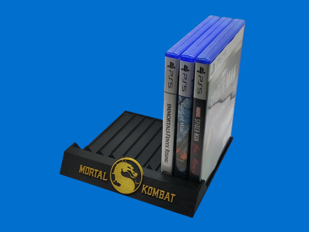 Mortal Kombat Game Stand for Playstation PS5 and PS4 Games 3D Printed Case Organizer Steelbook