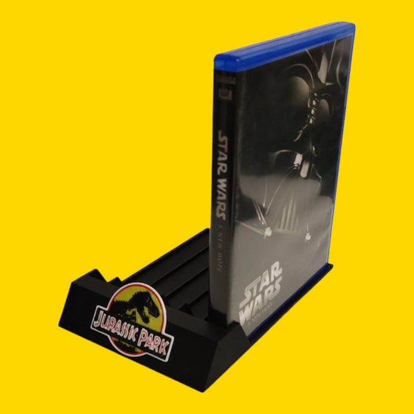 Jurassic Park Movie Stand BluRay Holder Steelbook Organizer DVD Stand 3D Printed Case Organizer