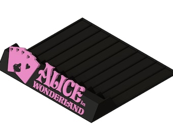 Alice in Wonderland - BluRay stand - 3D printed holder for BluRay films