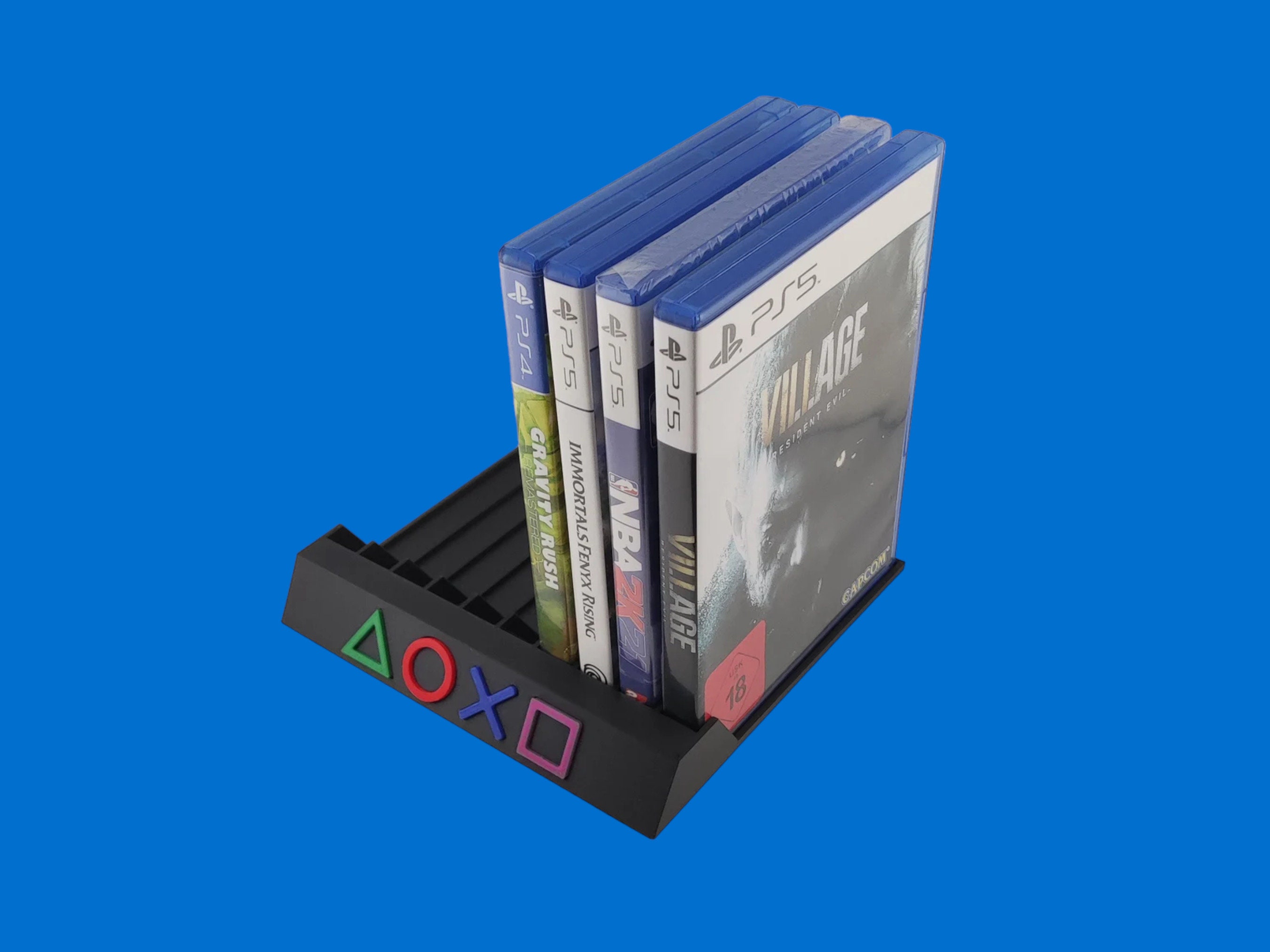 Support de boîtier de jeu PS4 PS5 Imprimé en 3D PlayStation® Support de jeu  Collectionneur de jeux Stand PS -  France