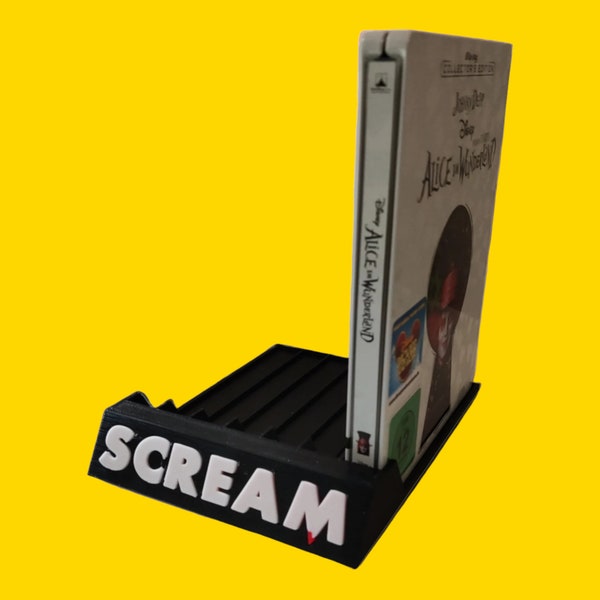 Scream Filmständer BluRay Halter Steelbook Organizer DVD Ständer 3D gedruckter Case Organizer