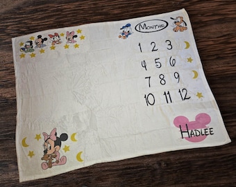 Baby Minnie Milestone Blanket