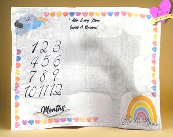 Rainbow Milestone Blanket
