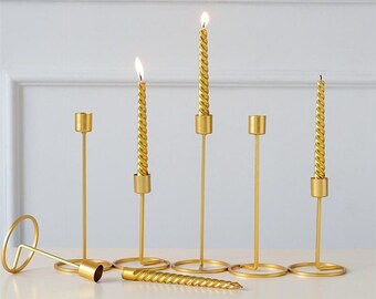 Gold Candle Holder Etsy