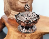Incense Bowl Smoked Bowl Lotus Flower Copper