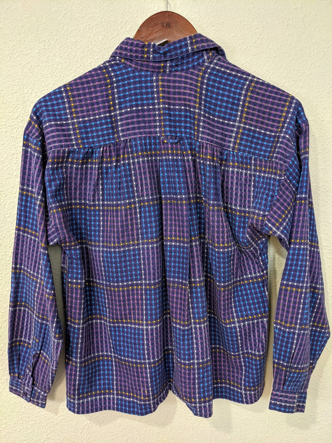 Vintage Union Bay Shirt Blue and Purple Button Down Top Long | Etsy