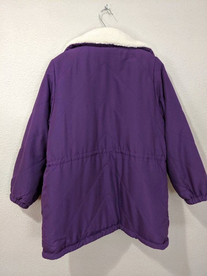 90s Puffy Purple Coat Vintage Jacket
