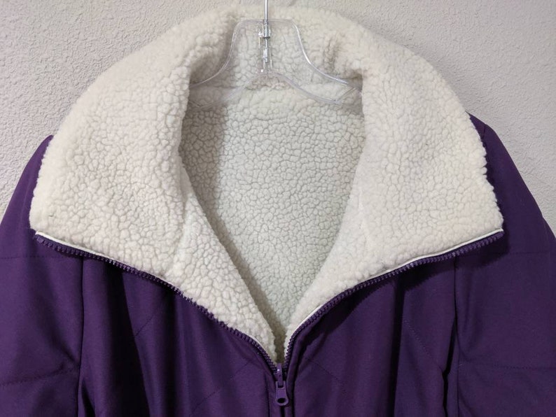90s Puffy Purple Coat Vintage Jacket
