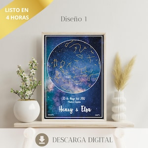 Mappa stellare personalizzata - Regalo di anniversario digitale