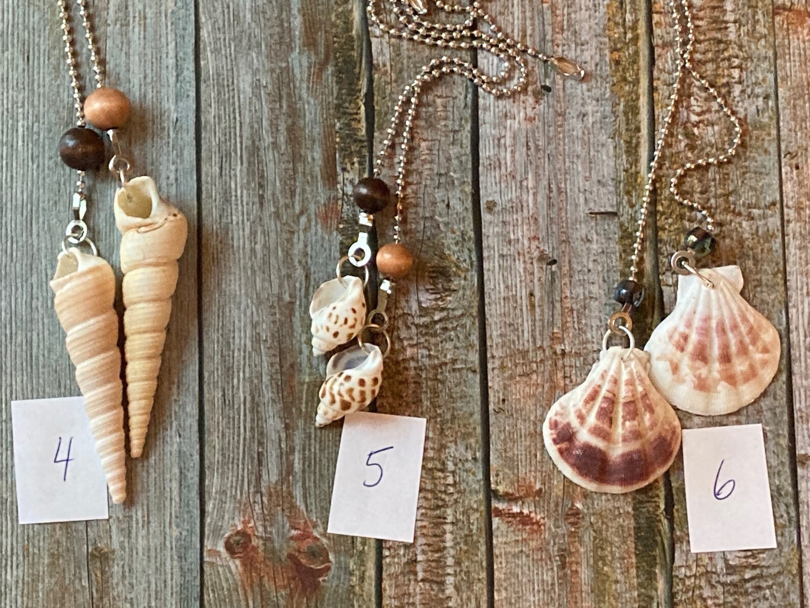 Seashell fan pulls Set of 2 19 choices Decorative chain Etsy