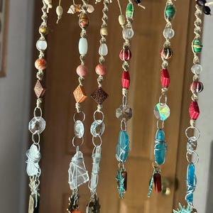 Sea glass hemp car mirror hanger Macrame sun charm hanger Mini suncatcher