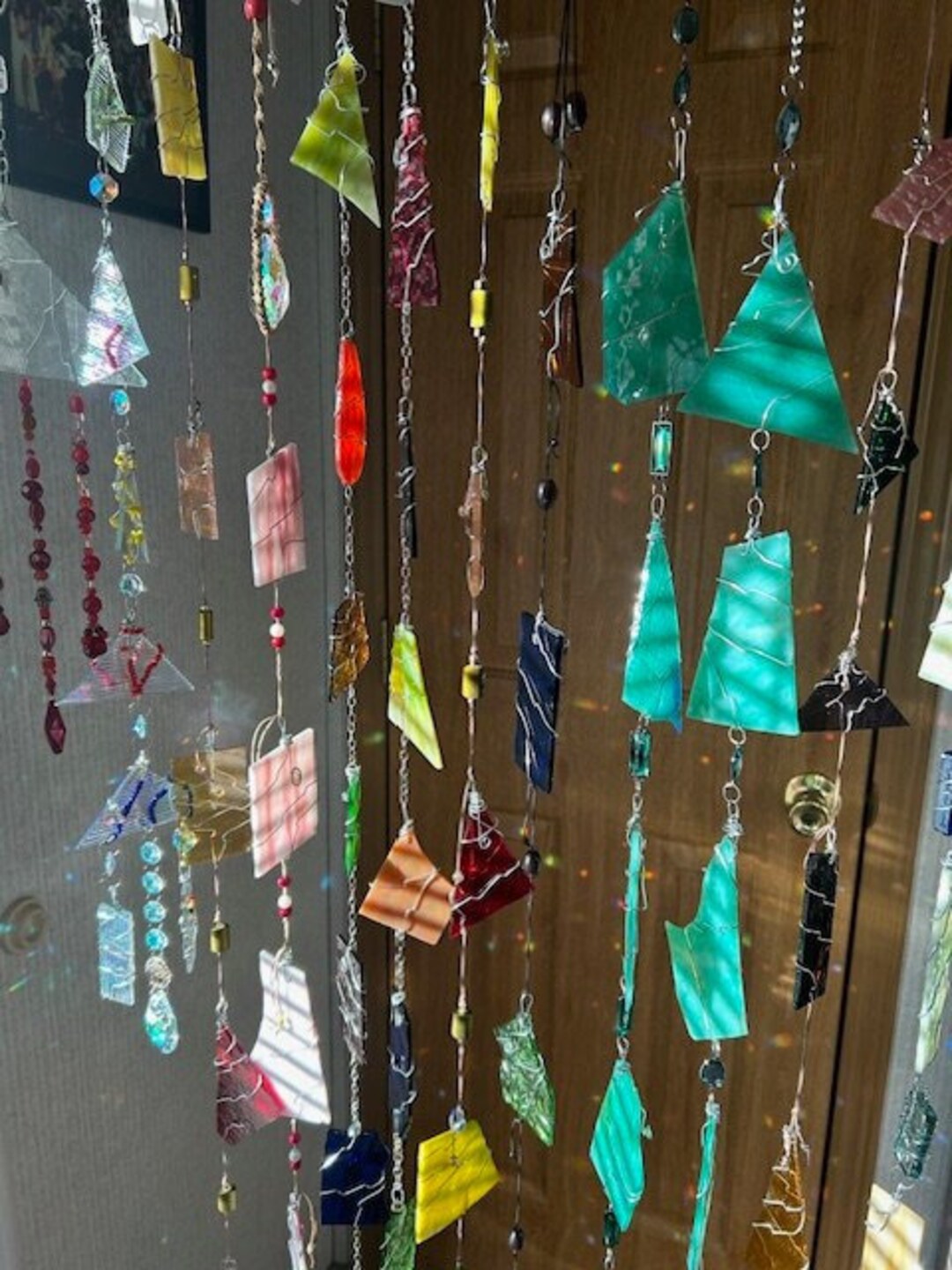 Stained Glass Hanger 2655 Inches Long Sun Catcher Window Decor Crystal