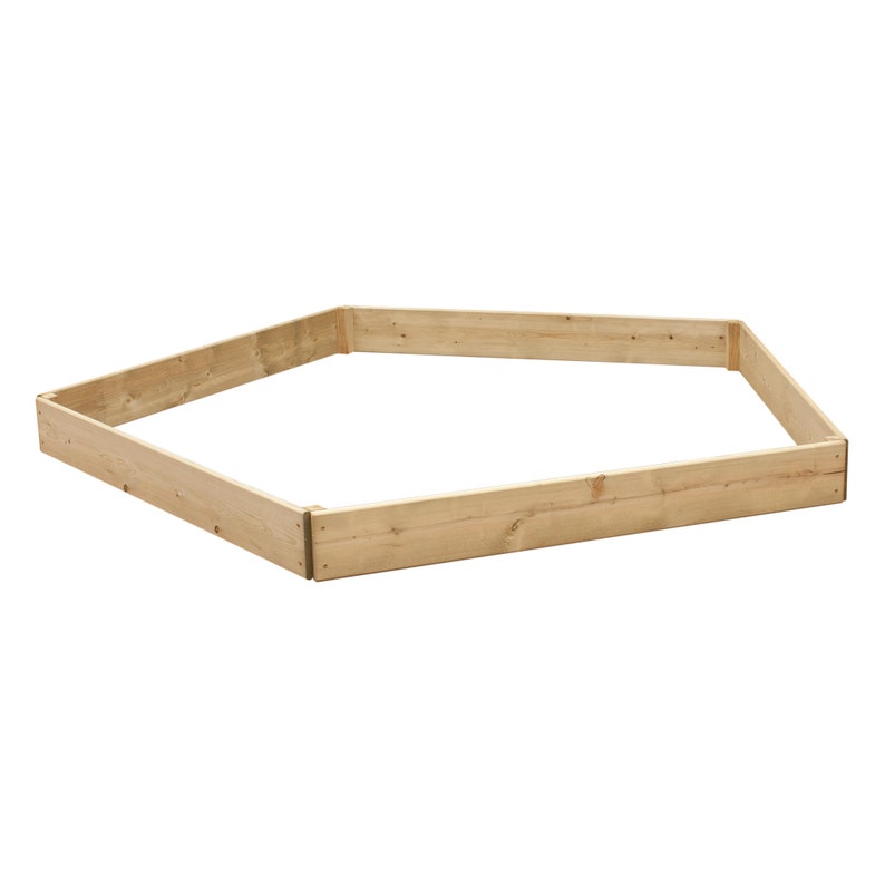 Pentagonal Timber Raised Garden Bed Tanalised Pressure Etsy UK