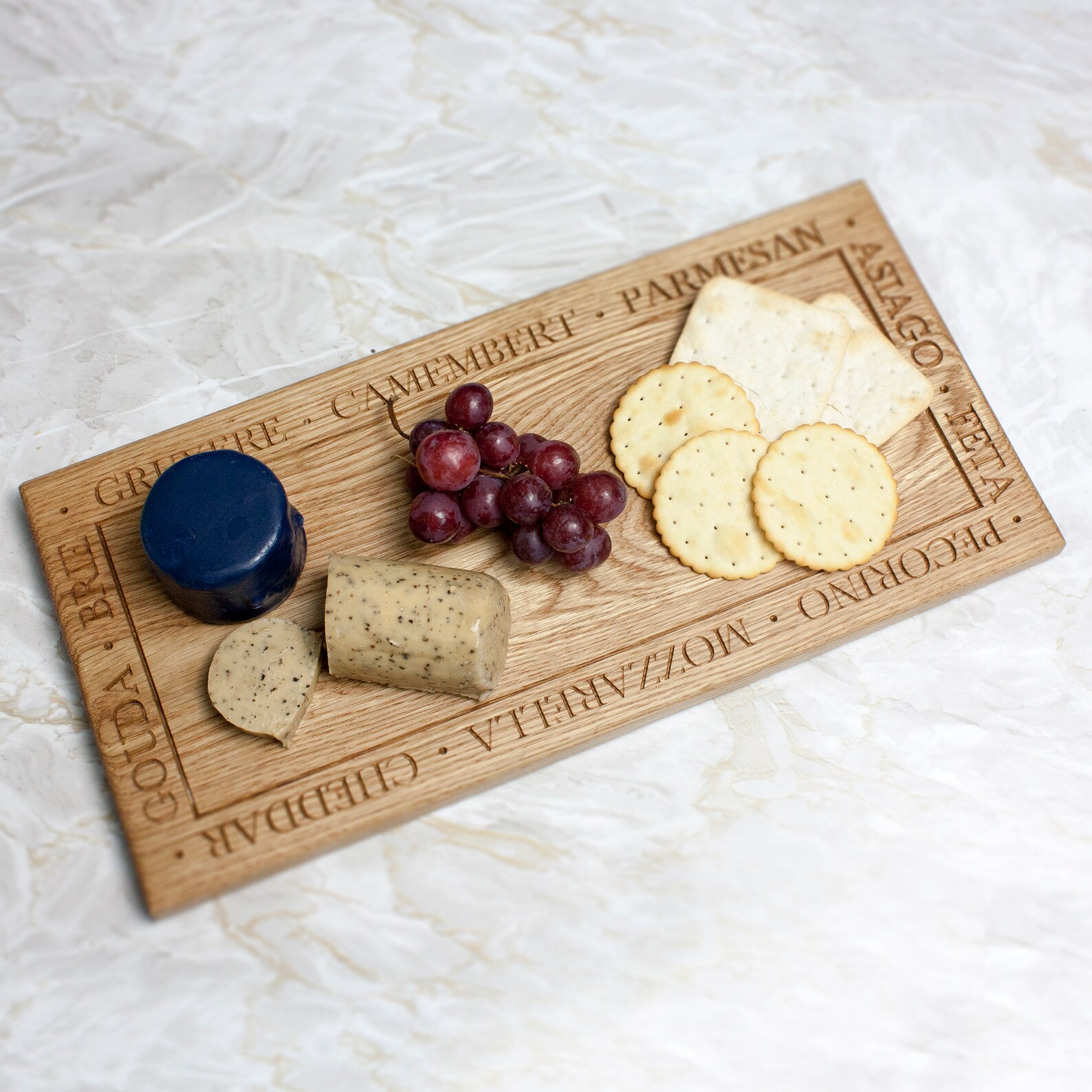 Personalised Engraved Oak Wooden Cheese Serving Platter With Etsy