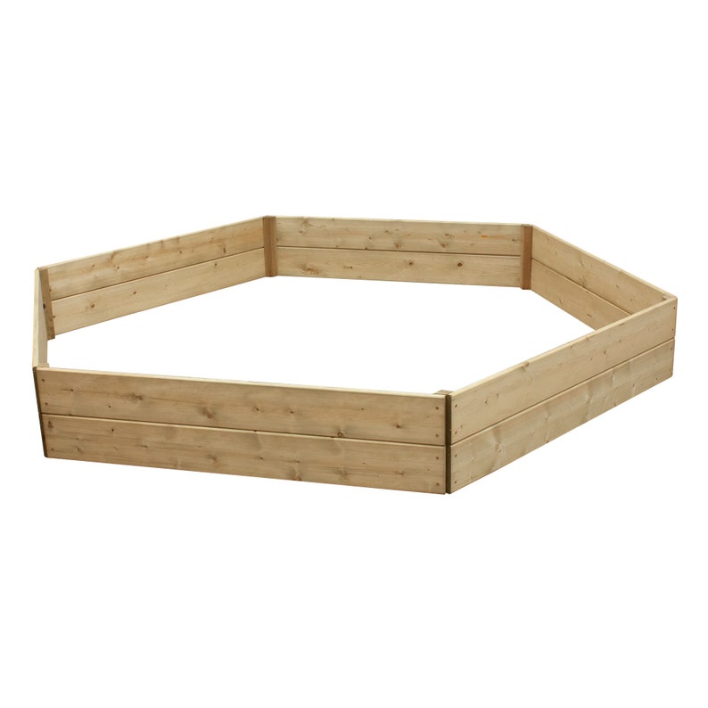 Hexagonal Timber Raised Garden Bed Tanalised Pressure Etsy UK
