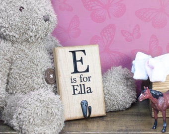 Kids Personalised Oak Coat Hooks, Personalised Solid Oak Coat Hook, Children's Coat Hook, Personalised Coat Hanger, Wooden Coat Hook
