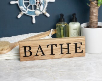 Lussuoso bagno bagno Quercia Segno Bagno Segno Profondo Inciso Bathe Segno Casa colonica Bagno Decor