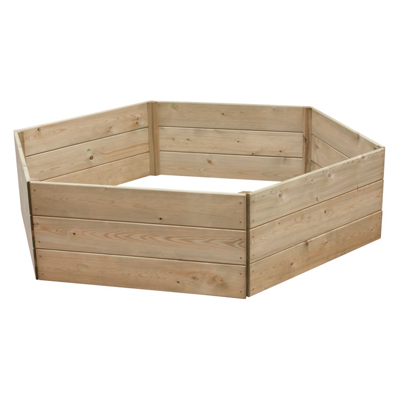 Hexagonal Timber Raised Garden Bed Tanalised Pressure Etsy UK